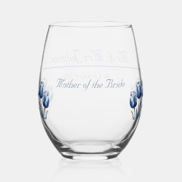 Vaso De Vino Tulipanes en Delft Blue, personalizado