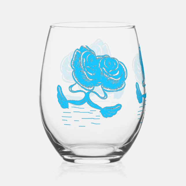 Vaso De Vino Turquoise swans set / Ensemble de verres turquoise (Anverso)