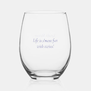 Vaso De Vino Twin Baby Shower S'more Wine Glass