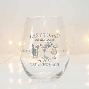 Vaso De Vino Última Tostada En La Fiesta De Bachelorette De Coa