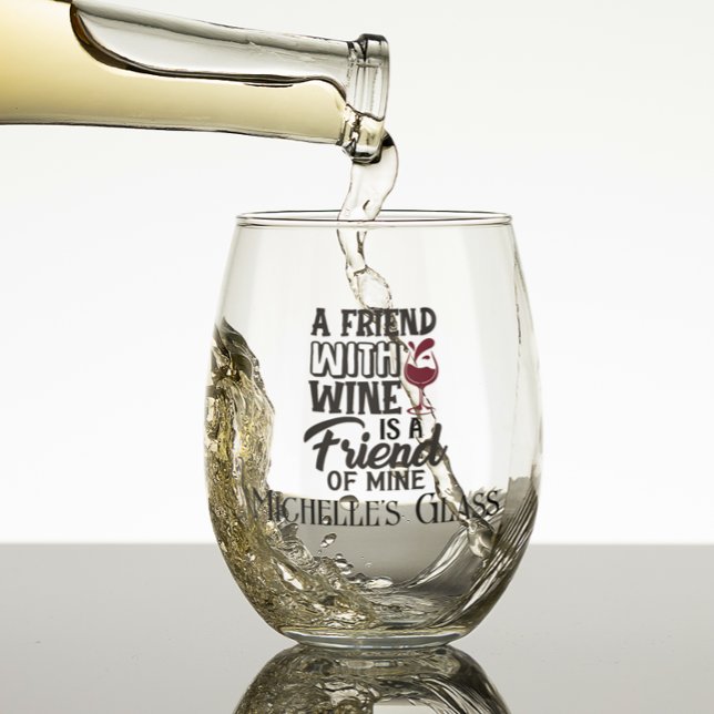 Vaso De Vino Un amigo con Wine Personalizado (Subido por el creador)
