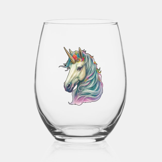 Vaso De Vino ¡Un fantástico unicornio! (Anverso)