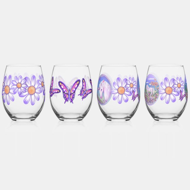 Vaso De Vino Un paraíso púrpura (Anverso)
