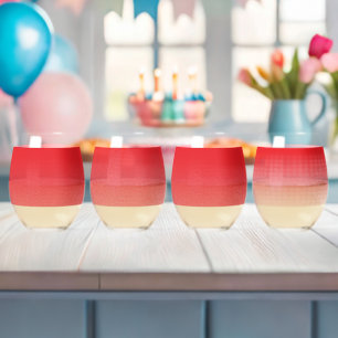 Vaso De Vino Un retrogro rayado rojo y blanco visualmente atrac