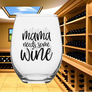 Vaso De Vino Una mamá divertida necesita arte de palabras de vi