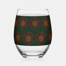 Vajilla de vidrio Plaid Snowflake