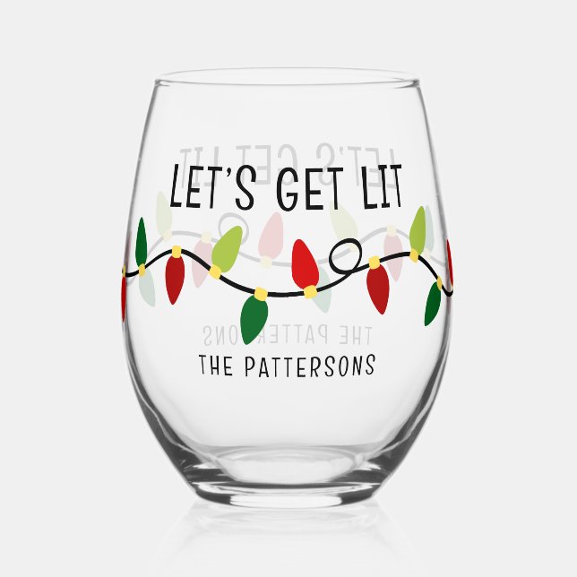 Vaso De Vino Vamos a conseguir Navidades livianos (Reverso )