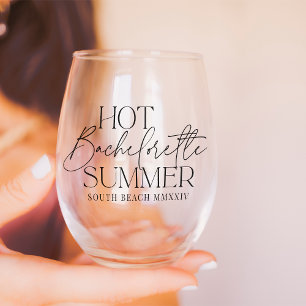 Vaso De Vino Verano de Soltera Caliente Fiesta de Despedida de 