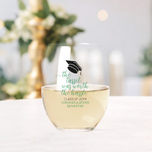 Vaso De Vino Verde Elegante El Tassel Merecía La Pena