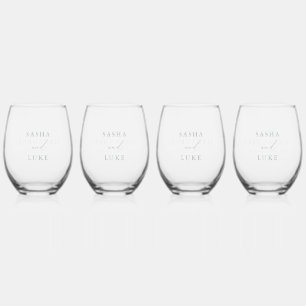 Vaso De Vino Verde Salvia Boda Personalizada Regalo