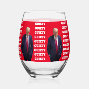 Vaso De Vino Veredicto de culpabilidad de Trump sobre vidrio si
