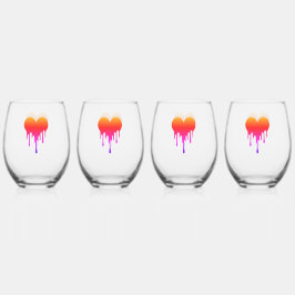Vaso De Vino Verre Canette Drinkware Set - Small hearts, big bu