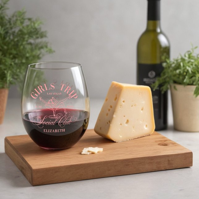 Vaso De Vino Viaje de Chicas del Club Social Peach Martini (Subido por el creador)