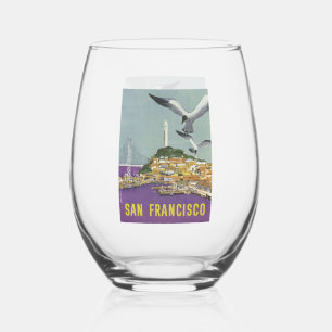 Vaso De Vino Viaje de San Francisco USA Vintage
