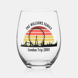Vaso De Vino Viaje familiar de Personalizados Sunset en Londres