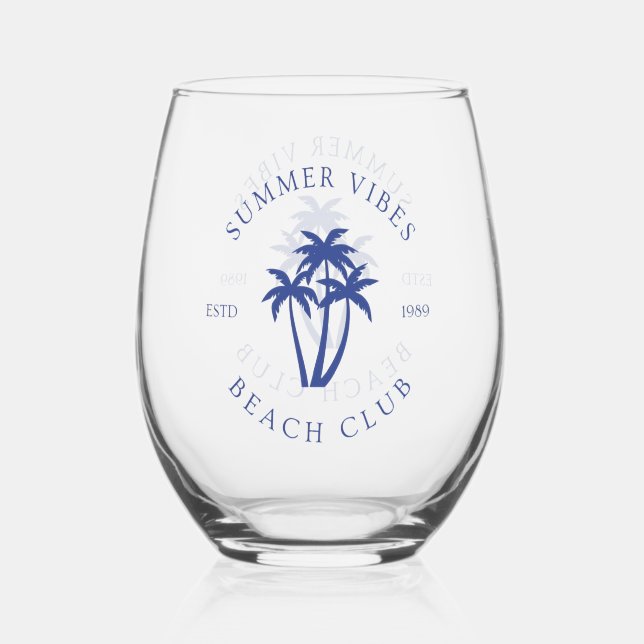 Vaso De Vino Vibraciones de Verano (Anverso)