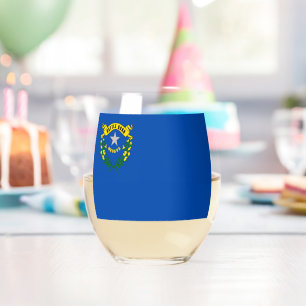 Vaso De Vino Vidrio con bandera de Nevada, Estados Unidos