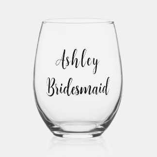 Vaso De Vino Vidrio de Bridesmaid personalizado