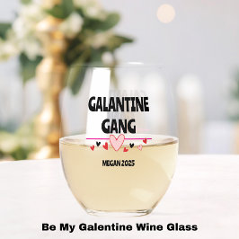 Vaso De Vino Vidrio de moda en el día de Galentine para Besti