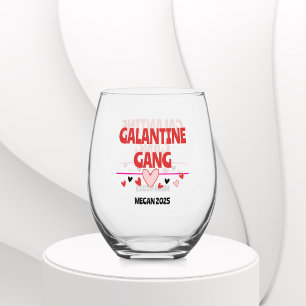 Vaso De Vino Vidrio de moda en el día de Galentine para Besti