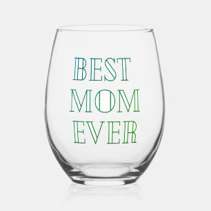 Vaso De Vino Vidrio de regalo del Día de la Madre feliz, sin ta
