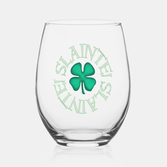 Vaso De Vino Vidrio de vino de Slainte (Anverso)