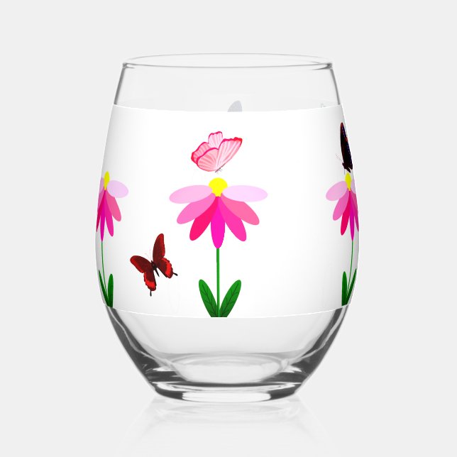 Vaso De Vino Vidrio de vino sin cáscara de solsticio de verano (Anverso)