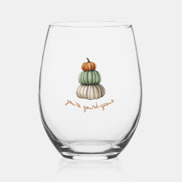 Vaso De Vino Vidrio Gourd-Geous de la Pila de calabaza