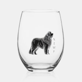 Vaso De Vino Vidrio inoxidable canino de Terranova