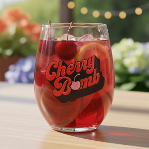 Vaso De Vino Vidrio inoxidable de la bomba de cerezo