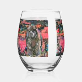 Vaso De Vino Vidrio inoxidable MAGGIE de vaca negra