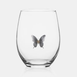 Vaso De Vino Vidrio inoxidable - Mariposa