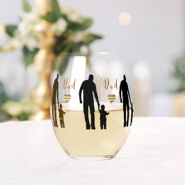 Vaso De Vino Vidrio inoxidable para el mejor papá