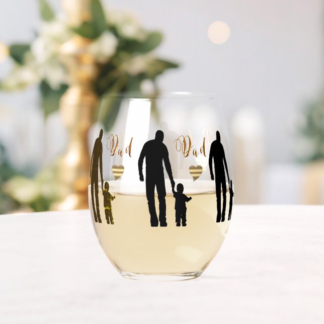 Vaso De Vino Vidrio inoxidable para el mejor papá (Insitu (Boda))