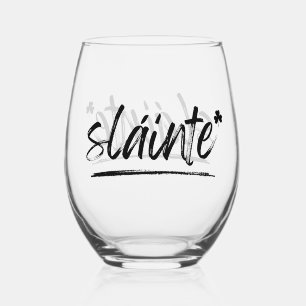 Vaso De Vino Vidrio irlandés Sláinte
