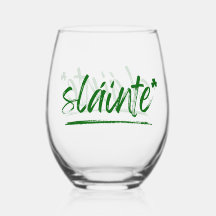 Vidrio irlandés Sláinte - Verde
