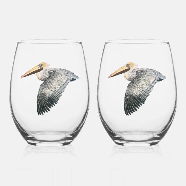 Vaso De Vino Vidrio Pelican Stemless - 2 Set (Anverso)
