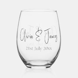 Vaso De Vino Vidrio personalizar - Regalo Boda