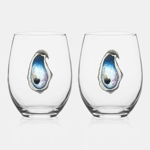 Vaso De Vino Vidrio sin aguja de ostra - 2 set