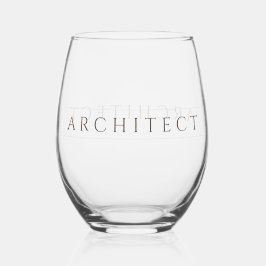 Vaso De Vino Vidrio sin cáscara ARCHITECT / Sepia