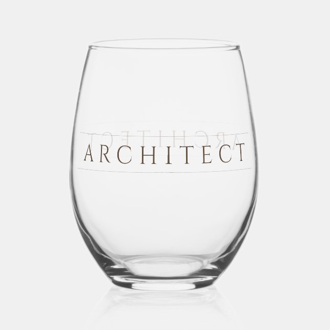 Vaso De Vino Vidrio sin cáscara ARCHITECT / Sepia (Anverso)