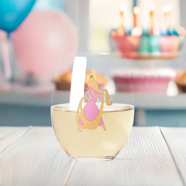 Vaso De Vino Vidrio sin cáscara de Rapunzel (Insitu (Baby Shower))