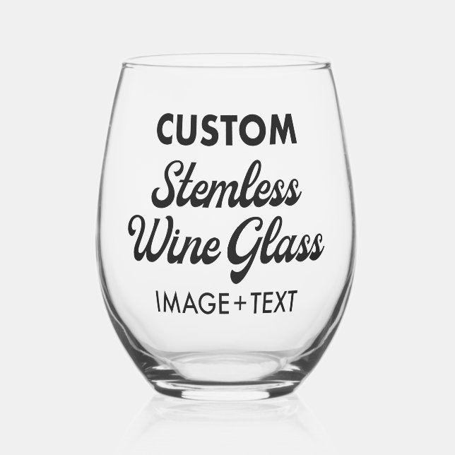 Vaso De Vino Vidrio sin personalizado impreso y personalizado (Izquierda)