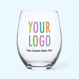 Vaso De Vino Vidrio sin sabor promocional con logotipo comercia