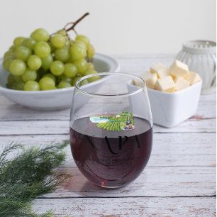 Vaso De Vino Viñedo de Napa   Despedida de soltera con monogram