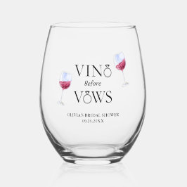 Vaso De Vino Vino antes de Vows Ducha Británica / Bachelorette