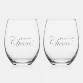 Vaso De Vino ¡Vino Bueno Amigos Buenos Salud!