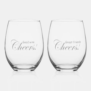 Vaso De Vino ¡Vino Bueno Amigos Buenos Salud!