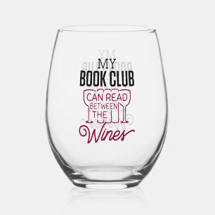 Vaso De Vino Vino divertido del club de libros