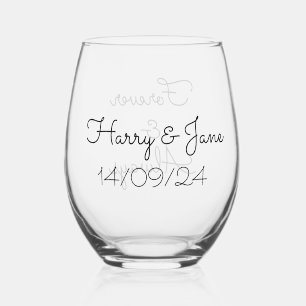 Vaso De Vino Vino inoxidable personalizado "para siempre"